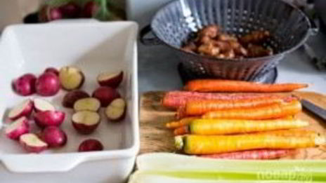 баранина, фаршированная травами