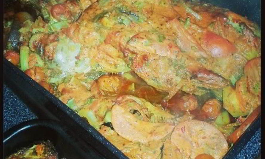 Рецепт баранины, запеченной в соусе с овощами