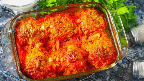 ежики с подливкой в духовке