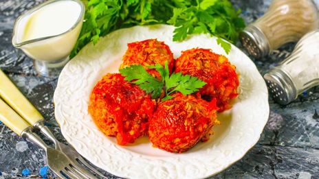 ежики с подливкой в духовке