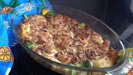 гратен с курицей