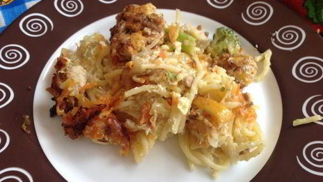 гратен с курицей