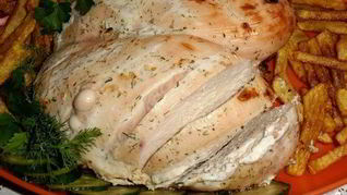 Куриная грудка в кефире