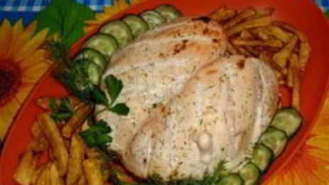 куриная грудка в кефире