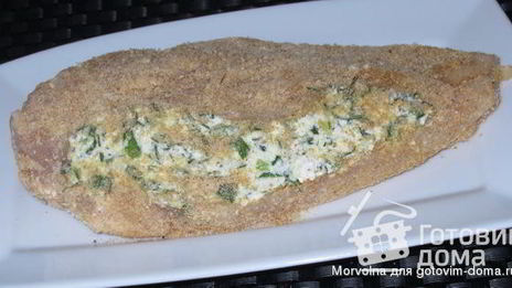 куриное филе с творогом и зеленью