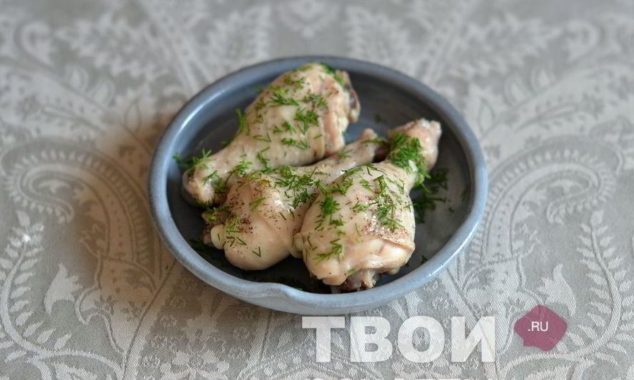 Рецепт куриных голеней на пару