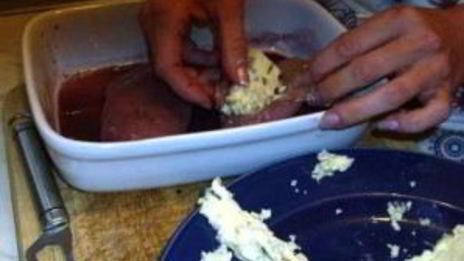 куриные грудки с голубым сыром