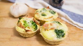 Куриные корзиночки с брокколи