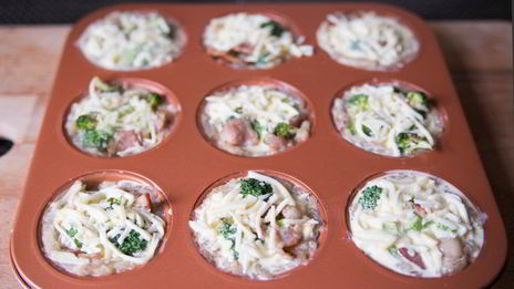 куриные корзиночки с брокколи