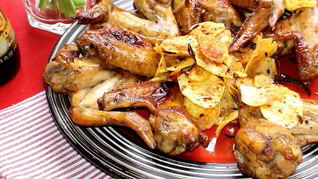 Куриные крылышки по-шанхайски и острая картошка