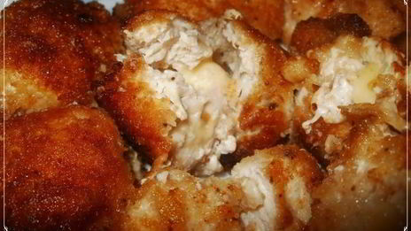 куриные наггетсы с сыром на сковороде