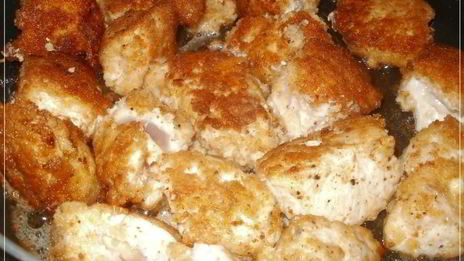 куриные наггетсы с сыром на сковороде