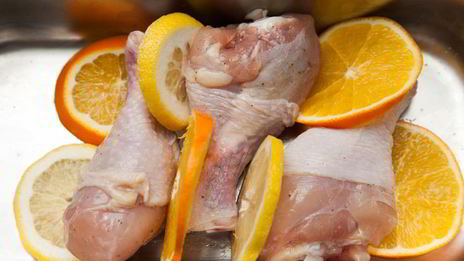 куриные ножки в цитрусах
