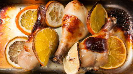 куриные ножки в цитрусах