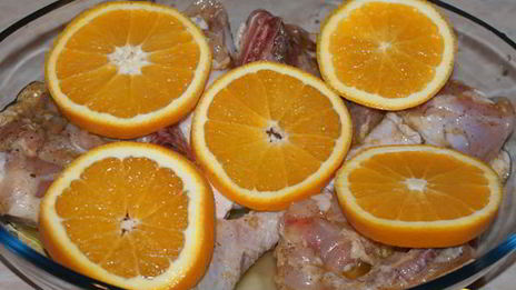 куриные окорочка в апельсиновом маринаде