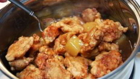 курица с ананасами