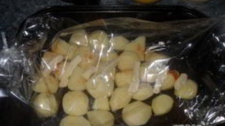 курица с картошкой в рукаве в духовке