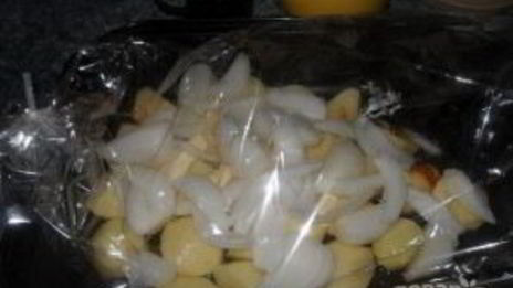 курица с картошкой в рукаве в духовке