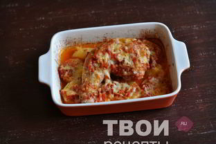 Курица с помидорами в духовке