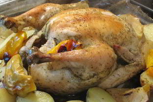 Курица с рукава