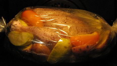 курица с рукава