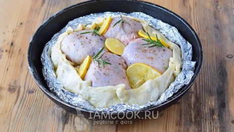 курица в тесте