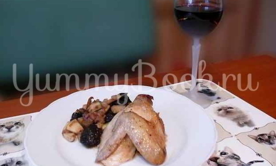 Рецепт курицы запеченой с яблоками