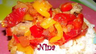 Курица, запеченная с овощами