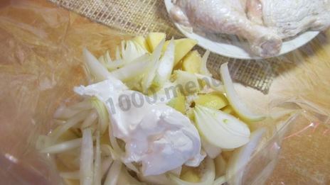 окорочка в рукаве в духовке с картошкой