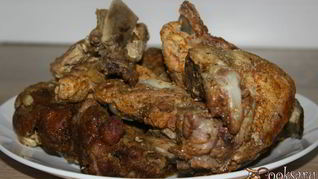 Острые свиные ребрышки, запеченные в пакете