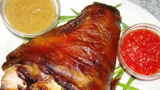 Рулька в коптильне