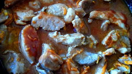 свинина с мятой