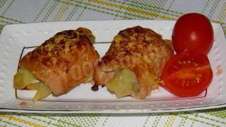 Свиные отбивные рулетики с начинкой из картофеля