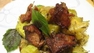 Телятина с кабачками