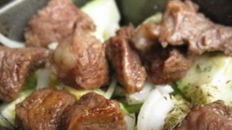 телятина с кабачками