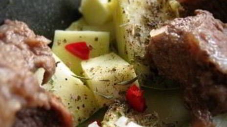 телятина с кабачками