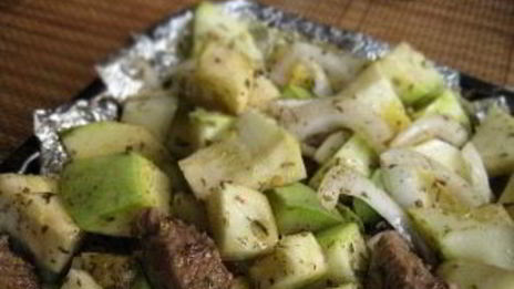 телятина с кабачками