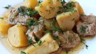 Телятина в мультиварке с картошкой