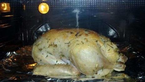 утка с яблоками