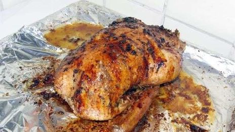 утка с яблоками