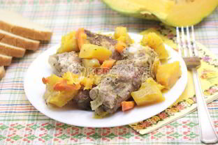 Запеченные ребрышки с тыквой