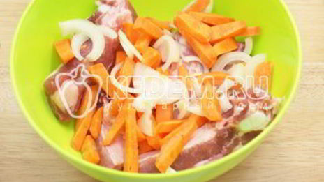 запеченные ребрышки с тыквой