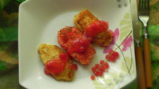 Ньокки из манки с соусом из смородины