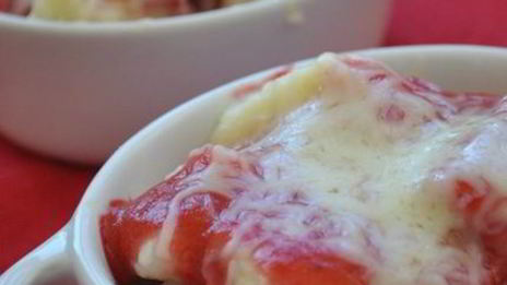 ньокки с клубникой и сыром