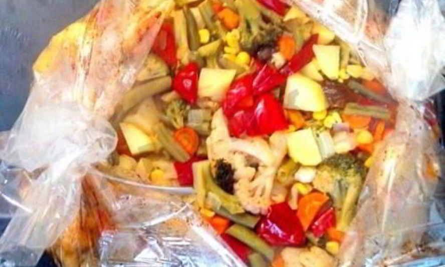 Рецепт овощей в рукаве в духовке гарнир праздничный