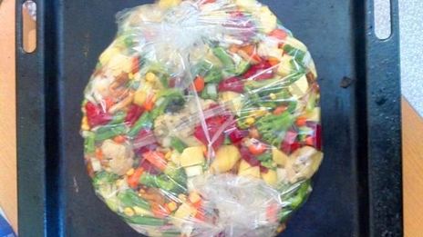 овощи в рукаве в духовке гарнир праздничный