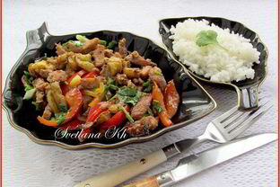 Баклажаны с курицей по-пекински