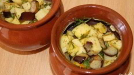 баклажаны в горшочках