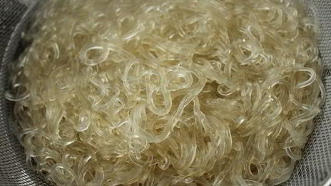 чап-чой с креветками, грибами и стручковой фасолью