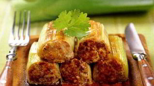 Фаршированный лук-порей